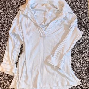 Free people baby blue collared tunic